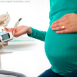 Pregnant woman practicing healthy habits: Managing gestational diabetes for a healthy pregnancy and beyond.